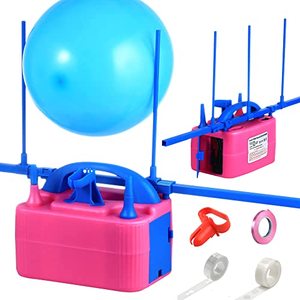 lot 18950 image: Party Zealot Electric Balloon Inflator Dual Nozzles with Balloon Sizer Air Pump US Standard Plug for Balloon Arch, Balloon Column Stand, and Balloon Decoration