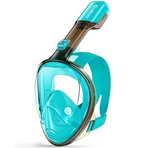 lot 18952 image: Greatever Full Face Snorkel Mask, Snorkeling Gear for Adults with Latest Dry Top Breathing System and Detachable Camera Mount, Foldable Panoramic View Snorkeling Mask, Anti-Fog & Anti-Leak