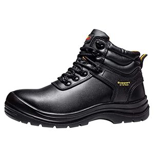 lot 18968 image: SAFETY LOONG Steel Toe Boots for Men Waterproof Lightweight Non Slip Oil Puncture Resistant Industrial Construction Black leather Comfortable Work Safety Boots 13