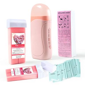 lot 18969 image: Roll On Waxing Kit,Beth lee Hair Removal Roll On Wax Warmer with Wax Cartridge Depilatory Wax Roller Refill for Legs,Arms and Underarm