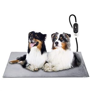 lot 18976 image: Toozey Pet Heating Pad, 6 Adjustable Temperature Dog Cat Heating Pad with Timer, Indoor Pet Heating Pads for Cats Dogs with Chew Resistant Cord, Electric Pads for Dogs Cats, Pet Heated Mat