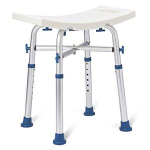lot 18984 image: Zler Shower Chair for Inside Shower, Heavy Duty Shower Chair, Adjustable Shower Stool, Tool Free Anti-Slip Shower Bench Bathtub Stool Seat for Elderly, Senior, Handicap & Disabled, 500lb
