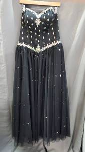 lot 19012 image: Tulle Masquerade Corset Dress With Gems, Size 14