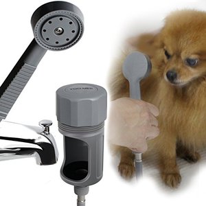 lot 19020 image: Pets Shower Attachment, Quick Connect on Tub Spout wFront Diverter, Ideal for Bathing Child, Washing Pets and Cleaning Tub
