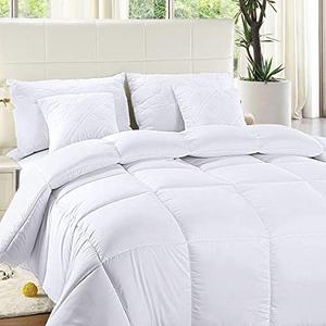 lot 19024 image: Utopia Bedding Comforter Duvet Insert - Quilted Comforter with Corner Tabs - Box Stitched Down Alternative Comforter (California King, White)