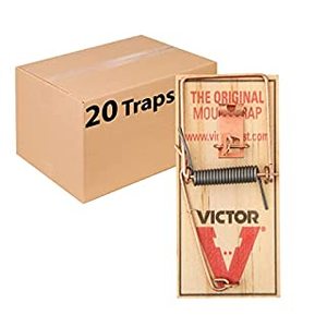 lot 19049 image: Victor M156-20 Metal Pedal Sustainably Sourced FSC Wood Snap Mouse Trap - 20 Traps (B09R9DBWH6)