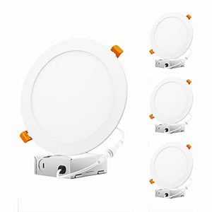 lot 19072 image: ANC 8 Inch LED Recessed Lighting Fixture, Dimmable Ceiling Light, IC Rated, 18W (90W Replacement), 1350 LM, 5000K Daylight, Canless Installation, ETL Listed 4 Pack