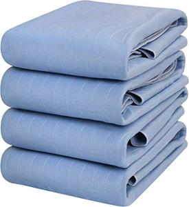 lot 19078 image: Utopia Bedding (Pack of 4) Waterproof Incontinence Pads Quilted Washable & Absorbent Bed Pad for Adults and Kids 34 x 36 inches (Blue)