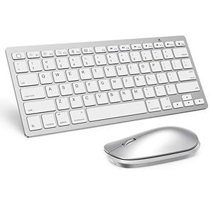 lot 19107 image: Wireless Keyboard and Mouse for iPad (iPadOS 13 and Above), SPARIN Bluetooth Keyboard and Mouse Compatible with iPad Pro 12.9  11  iPad 10.2 (9th 8th Gen)  iPad Air 4  iPad Mini, Silver White