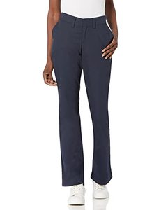 lot 19131 image: Dickies Womens Flat Front Stretch Twill Pant Slim Fit Bootcut, Dark Navy, 2