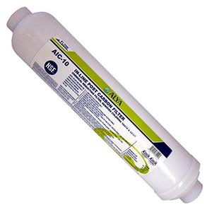 lot 19138 image: Ice Maker Inline Filter with 14-Inch Compression Connection, 2-Inch x 10-Inch , White