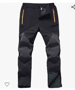 lot 29353 image: Gash Hao Mens Snow Ski Waterproof Softshell Snowboard Pants Outdoor Hiking Fleece Lined Zipper Bottom Leg Size 3XL