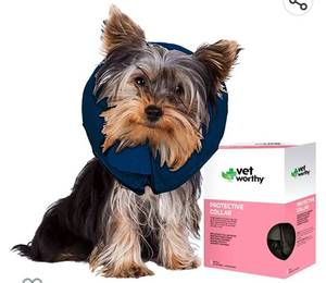 lot 29363 image: Vet Worthy Pet Soft Collar for Dogs - Protective Inflatable Dog Collar for Wound Care, Post Surgery, Skin Rashes - Surgery Recovery Collar for Dogs to Prevent