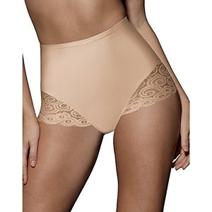 lot 29369 image: Bali womens Firm Control With Lace Dfx054 2-pack shapewear briefs, Light BeigeLight Beige, Medium US