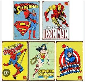 lot 29406 image: Monifith Flash Retro Metal Home Sign Gift 6pcs