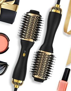 lot 35428 image: LANDOT Hair Blow Dryer Brush and Volumizer, One-Step Hot Air Brush for Drying, Straightening, Volumizing