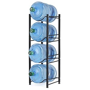 lot 35448 image: MOOACE 4-Tier Water Jug Rack, 5 Gallon Detachable Water Bottle Holder for Kitchen, Office, Home, Black
