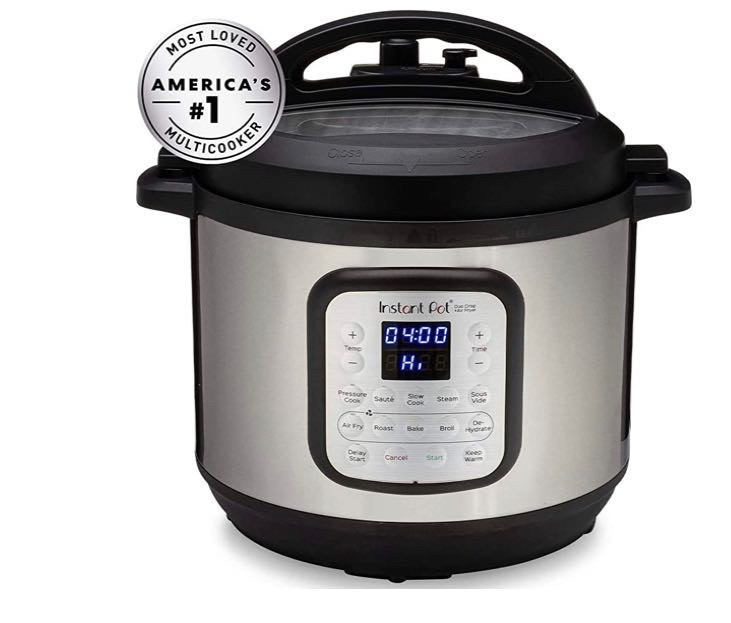 lot 60251 image: Instant Pot Duo Crisp 11-in-1 Air Fryer and Electric Pressure Cooker Combo with Multicooker Lids that Air Fries, Steams, Slow Cooks, Saut�s, Dehydrates and More, Free App With 1900 Recipes, 6 Quart