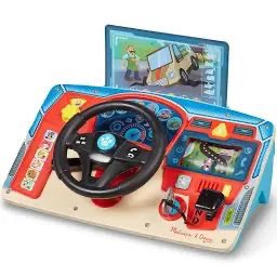 lot 61964 image: Melissa & Doug PAW Patrol Rescue Mission Wooden Dashboard - Activity Board, Toddler Sensory Toys, Pretend Play Driving Toy For Kids Ages 3