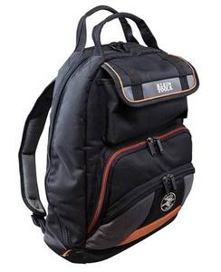 lot 62270 image: Klein Tools 55475 Tool Bag Backpack, Heavy Duty Tradesman Pro Tool Organizer  Tool Carrier with 35 Pockets for Hand Tools and Gear