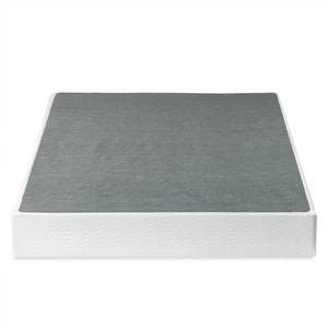 lot 62327 image: Queen 9 Metal Smart BoxSpring Mattress Base with Quick Assembly Gray - Zinus