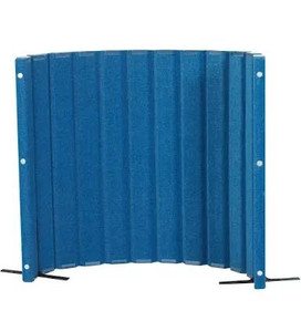 lot 62365 image: Quiet Divider with Sound Sponge 48 x 10 Wall, Free Standing Classroom PartitionsPanel Room Dividers, Easy to Move & Store, Blueberry, may be missing stand part - MSRP $1022.08