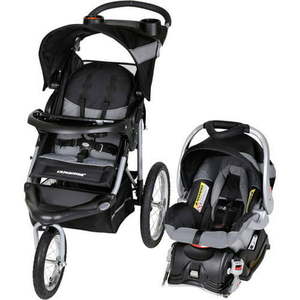 lot 62366 image: Baby Trend Expedition Travel System Stroller Millennium White