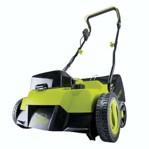 lot 62331 image: Sun Joe 24V-X2-DTS15-CT Scarifier and Dethatcher Tool Only 5-depth positions 15-inch Brushless Motor