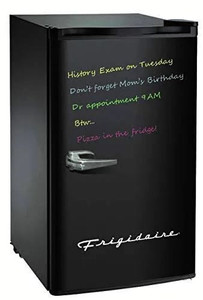 lot 62374 image: FRIGIDAIRE EFR331-BLACK 3.2 Cu ft Eraser Board Mini Fridge - MSRP $249.99
