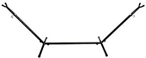 lot 62409 image: BalanceFrom Double Hammock with Space Saving Steel Stand and Portable Carrying Case, 450-Pound Capacity, 2-People, Black (B08KSJDSW2)