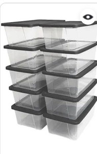 lot 62413 image: plastic storage with top