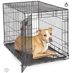 lot 62340 image: MidWest Homes for Pets Newly Enhanced Single & Double Door iCrate Dog Crate, Includes Leak-Proof Pan, Floor Protecting Feet , Divider Panel & New Patented Features