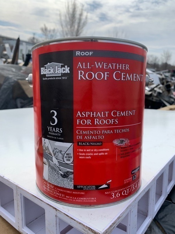 lot 103 image: New Can of Black Jack All-Weather Roof Cement Asphalt Cement For Roofs, Black