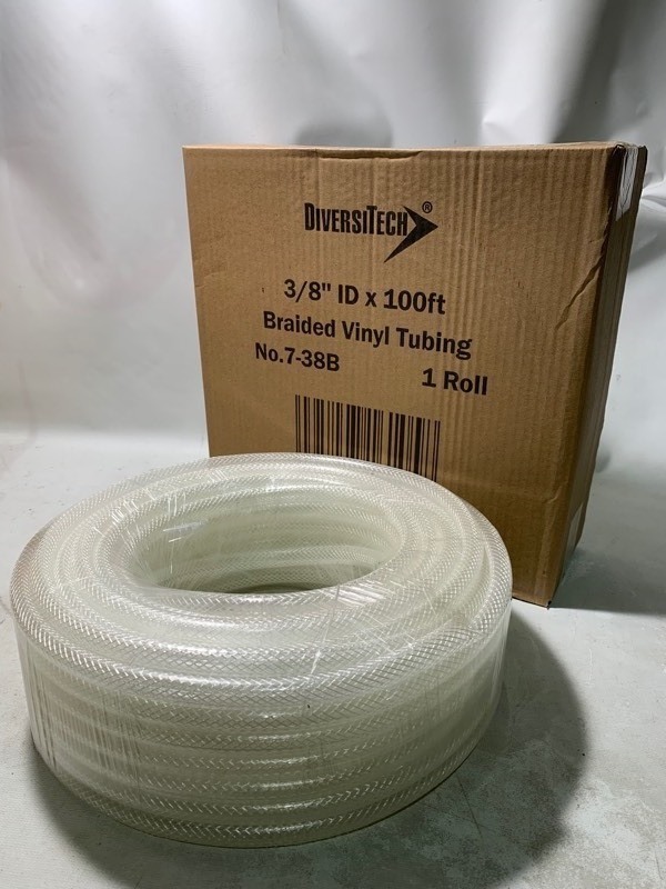 lot 108 image: Brand New Roll of DiversiTech 38x100ft Braided Vinyl Tubing