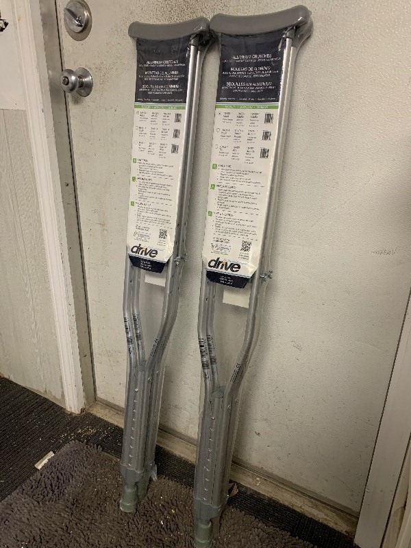 lot 117 image: 2 New Adult Drive 52-510 Aluminum Crutches