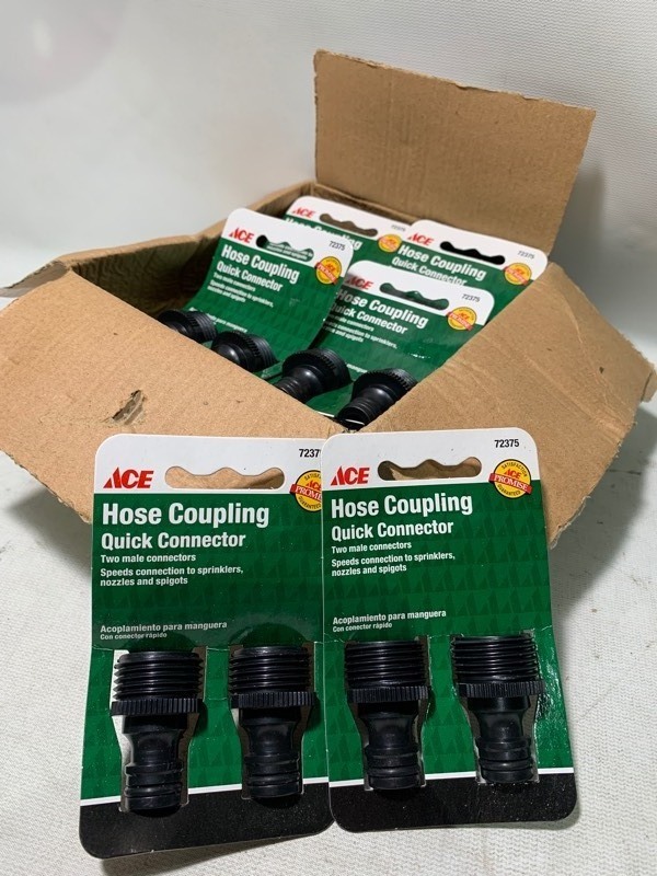lot 119 image: New Box of 12 Pairs of Ace Hose Coupling Quick Connectors