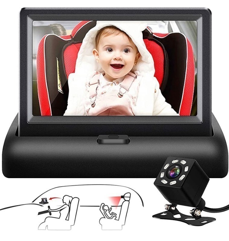 lot 15 image: New Smart Tiny Traveler 4.3 HD Night Vision Function Car Baby Car Monitor YB-403CA