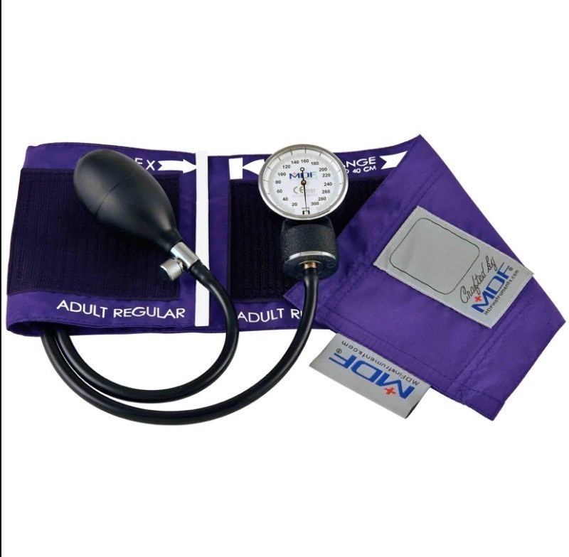 lot 150 image: New MDF CALIBRA SPHYGMOMANOMETER Blood Pressure, Purple Rain