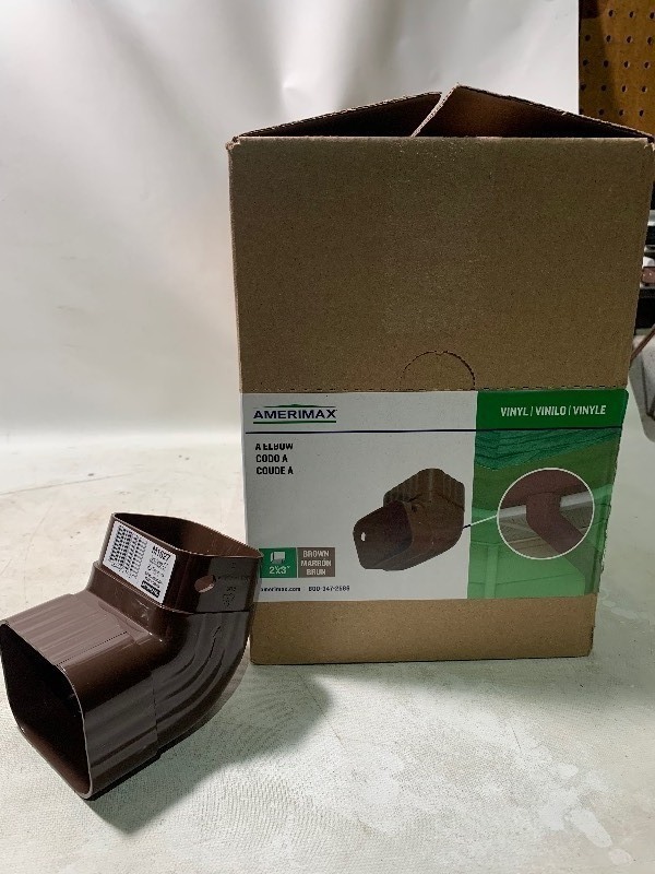 lot 266 image: New Amerimax Case of 20 Vinyl 2x3 A Elbow Pieces