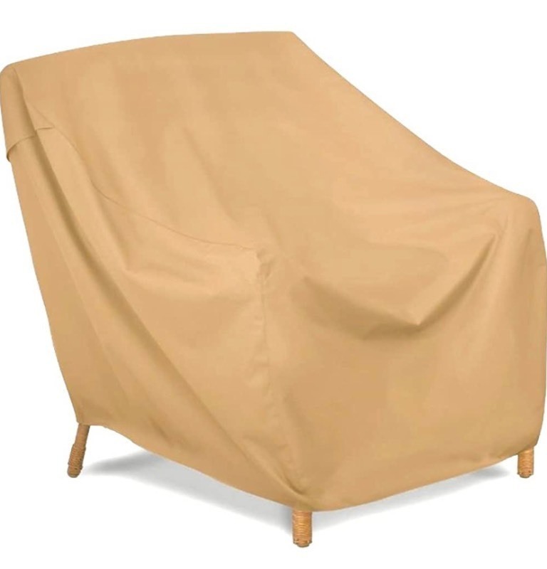 lot 167 image: New Threshold Polyester Heavy Duty Weather Resistant UV Protection Club Patio Chair Cover 34 L x 33.5 W x 30 H