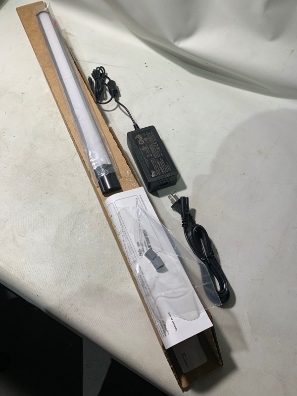 lot 380 image: 1 New 15 LED Linear Magnetic Undershelf Lighting Strip w Plugs, Chargers, and Multi Light Connect-ability