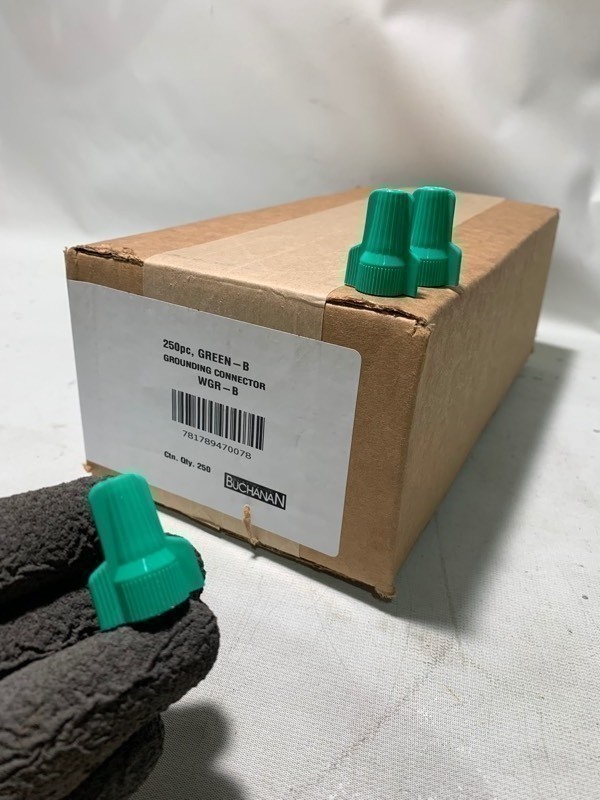lot 402 image: New Box of 250 Buchanan Grounding Connector Wire Ties WGR-B