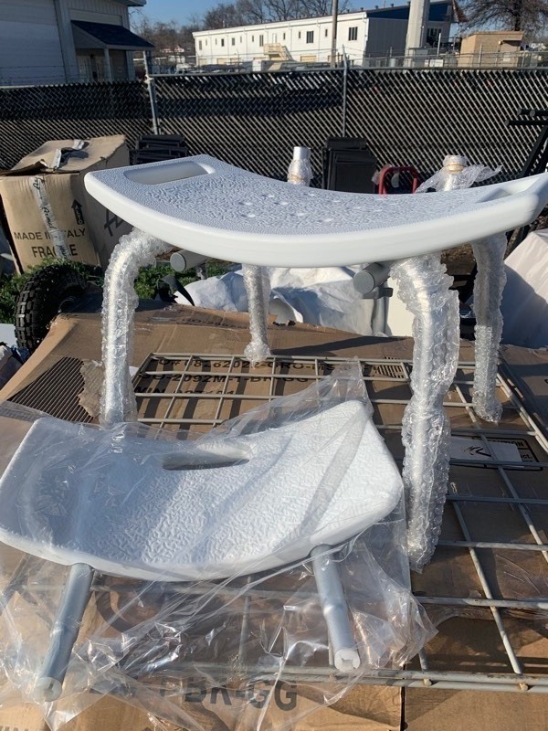 lot 193 image: New ProBasics Shower Chair w Back, White