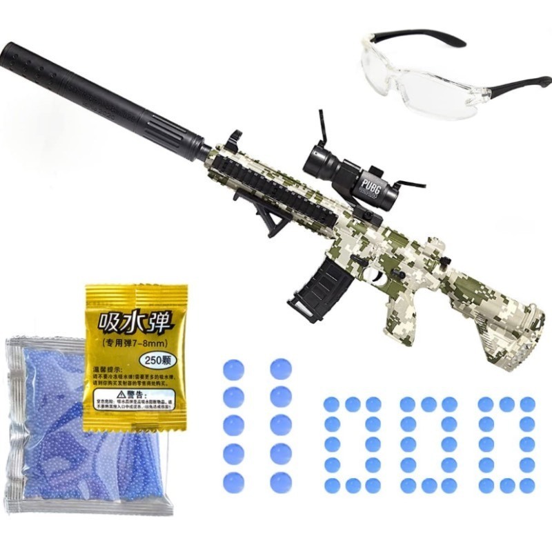 lot 8 image: New PUBG M416 Electric Gel Blaster Toy Gun w 11000 Non-Toxic, Eco-Friendly, Biodegradable Gellets and Protective Glasses
