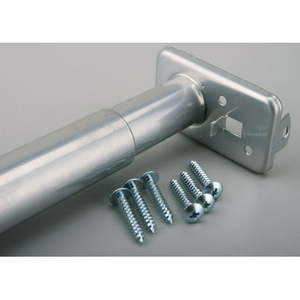 lot 2901 image: Knape and Vogt 72in to 96in Platinum Adjustable Closet Rod