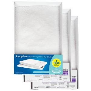 lot 2912 image: PetSafe ScoopFree Complete Replacement Sensitive Crystal Litter Tray 3-Pack