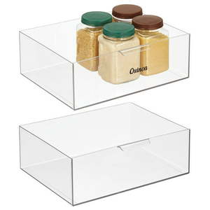 lot 2915 image: mDesign Plastic Kitchen Storage Organizer Bin Container with 32 Labels