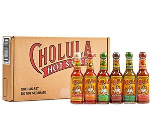 lot 2927 image: Cholula Hot Sauce 5 fl oz Variety Pack, 6 count