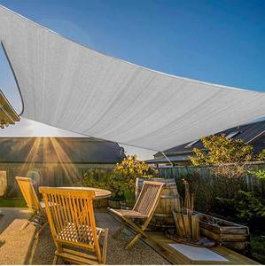 lot 2928 image: Artpuch Sun Shade Sails Canopy, 16ft x 20ft Gray