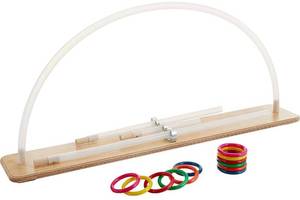 lot 2933 image: Rolyan Graded ROM Arc, Wood Base & Plastic Tube with 12 Rings, Range of Motion Exerciser